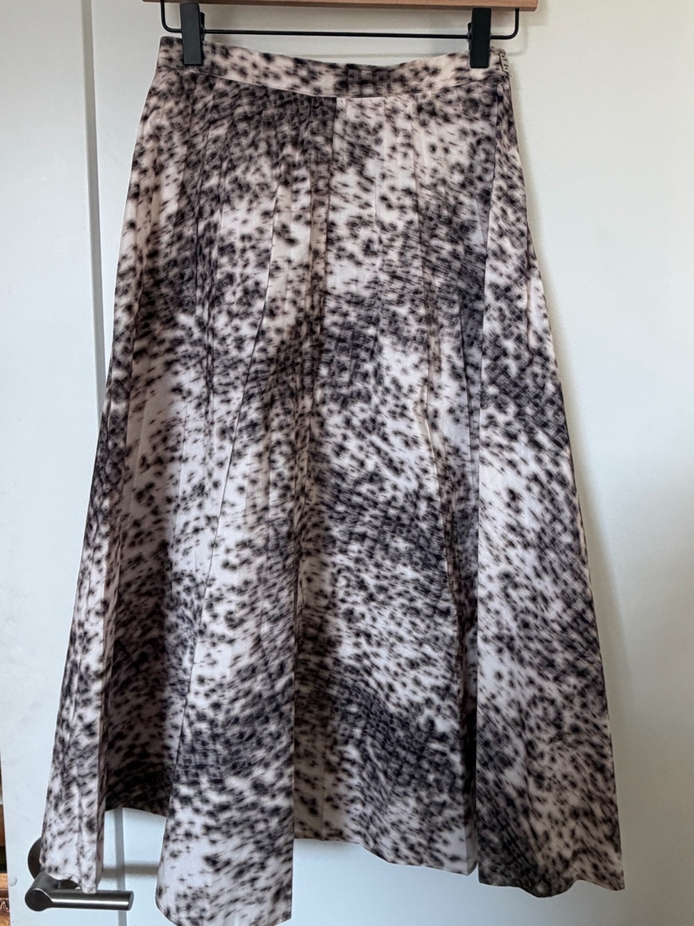 GIVENCHY Animal Print Logo Midi Skirt